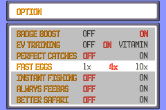 Fast Eggs in the option menu